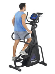 man on stair climber or treadmill